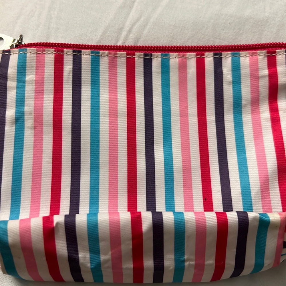 Vintage Striped Colorful Zipper Pouch Bag Case